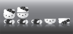 hello kitty ceramic set design by Justin tsui