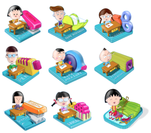 maruko chan stationery set for retail promotion by Justin Tsui
